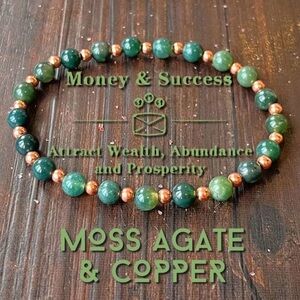 💎4/$20💎Moss Agate & Copper Bracelet (PREVIEW)